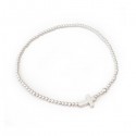 Bracelet croix et perles en argent 925