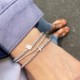 Bracelet croix et perles en argent 925 - Bracelets religieux femme Godsavetheking