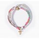 ♥ Bracelet Liberty coulissant Betsy cupcake avec croix en plaqué or