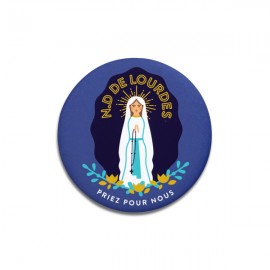 Magnet Notre Dame de Lourdes, priez pour nous - 56mm