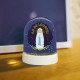 Grande boule à neige Notre Dame de Lourdes paillettes dorées | Fabrication Artisanale Française - Boules à neige objets relig...