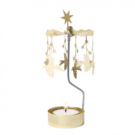 ♥ Grand bougeoir carrousel avec crèche dorée