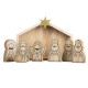 ♥ Crèche en bois et doré – 8 pièces