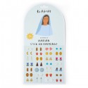 Boucles d’oreilles autocollantes mariales – 28 paires