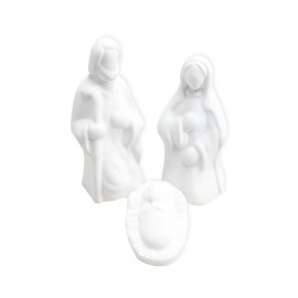 ♥ Crèche de Noël en Céramique – Joseph, Marie & Jésus