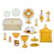 ♥ Kit de messe miniature pour enfants - 21 pièces en mousse et sac de rangement