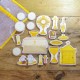 ♥ Kit de messe miniature pour enfants - 21 pièces en mousse et sac de rangement