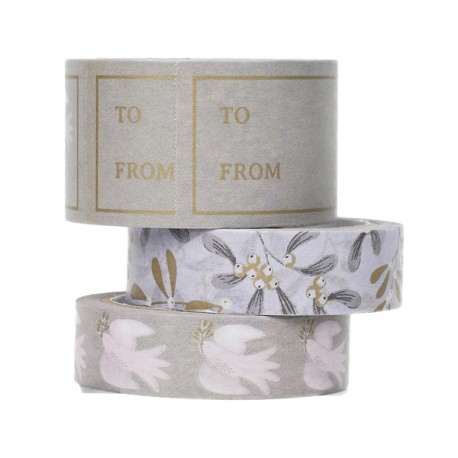 ♥ Kit de masking-tape de Noël - Lot de 3