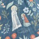 ♥ Lange d'emmaillotage en mousseline Notre-Dame de Lourdes – 120 x 120 cm