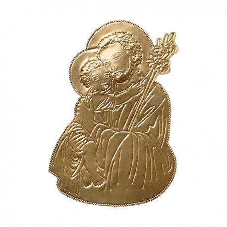 ♥ Saint Joseph Protecteur en laiton doré - 20 cm