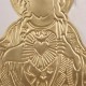 ♥ Jésus Sacré-Cœur en laiton doré - 10 cm