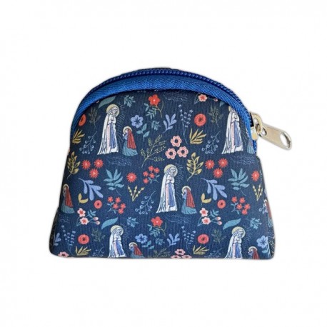 ♥ Pochette à chapelet Notre-Dame de Lourdes