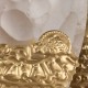 ♥ Crèche 6 personnages en laiton doré – 12 cm