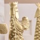 ♥ Crèche 6 personnages en laiton doré – 12 cm