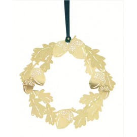 ♥ Couronne de Chêne dorée à suspendre au sapin