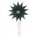 ♥ Cimier Étoile Verte en Papier – Décoration de Sapin de Noël