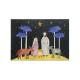 Carte de Noël “Nuit de Noël” – style aquarelle scène de la Nativité - Cartes et images de Noël Godsavetheking
