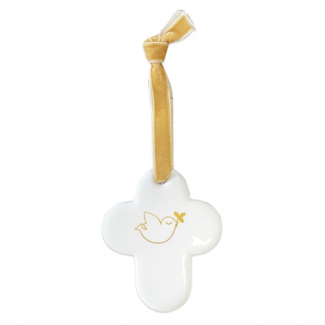 Mini croix murale en faïence Esprit-Saint - Croix et objets muraux objets religieux God save the king