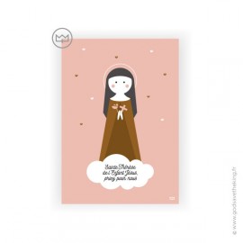 Carte Sainte Thérèse de l'Enfant Jésus de Lisieux - Images et cartes religieuses papeterie religieuse Godsavetheking