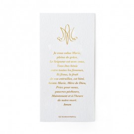 Signet Or à chaud Je vous salue Marie - Signets religieux papeterie religieuse Godsavetheking