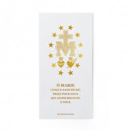 Signet or à chaud ND médaille miraculeuse - Ô Marie conçue sans péché - Signets religieux papeterie religieuse Godsavetheking