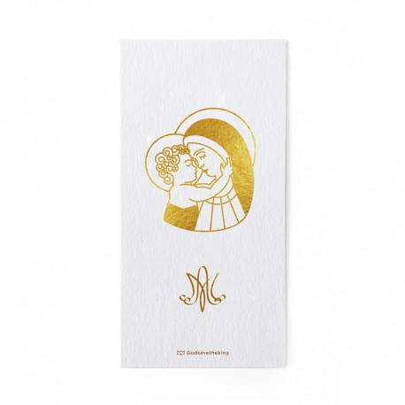 Signet or à chaud Vierge à l'Enfant - Signets religieux papeterie religieuse Godsavetheking
