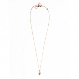 ♥ Collier médaille Notre-Dame de Guadalupe et nœud Liberty - plaqué or