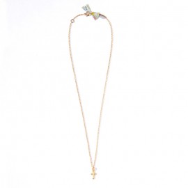♥ Collier Croix et Liberty - plaqué or