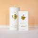 Bougie blanche et Or Sacré-Cœur - Bougies objets religieux God save the king