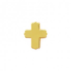 Pin's petite Croix doré - Pin's et écusson religieux Godsavetheking
