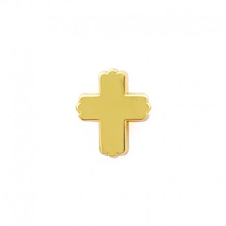 Pin's petite Croix doré - Pin's et écusson religieux Godsavetheking