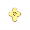 Pin’s Croix Dorée avec Cœur