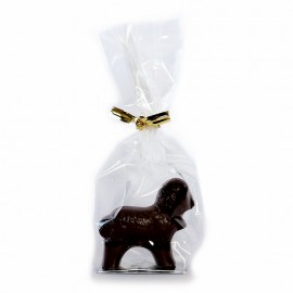 Agneau de P&acirc;ques en chocolat noir 70% fourr&eacute; pralin&eacute; - Car&ecirc;me & P&acirc;ques papeterie religieuse Godsavetheking