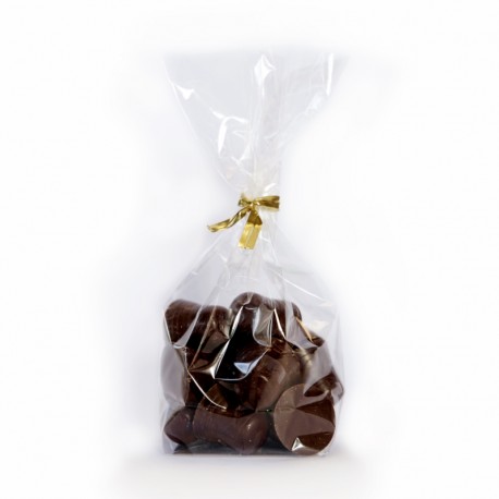 Sachet de 12 Cloches de Pâques en chocolat noir 70% fourré praliné - Carême & Pâques papeterie religieuse Godsavetheking