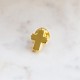 Pin's petite Croix doré - Pin's et écusson religieux Godsavetheking