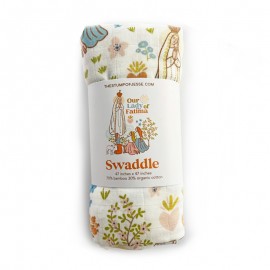 ♥ Lange d'emmaillotage Notre-Dame de Fatima – 120 x 120 cm