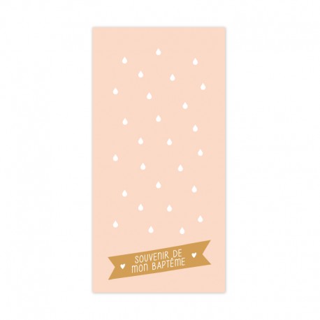 Signet Eau du baptême rose poudrée - Images et signets de Baptême Godsavetheking