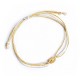 Bracelet Médaille Vierge Marie plaqué or - Fils dorés et blanc - Bracelets religieux Godsavetheking