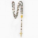 ♥ Chapelet doré Ave Maria en pierres naturelles d'agate - grand format