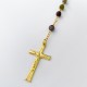 ♥ Chapelet doré Ave Maria en pierres naturelles d'agate - grand format - Chapelet et dizainiers objets religieux God save the...