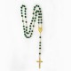 ♥ Chapelet doré Ave Maria en pierres naturelles vertes - grand format - Chapelet et dizainiers objets religieux God save the ...
