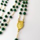 ♥ Chapelet doré Ave Maria en pierres naturelles vertes - grand format - Chapelet et dizainiers objets religieux God save the ...