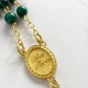 ♥ Chapelet doré Ave Maria en pierres naturelles vertes - grand format - Chapelet et dizainiers objets religieux God save the ...