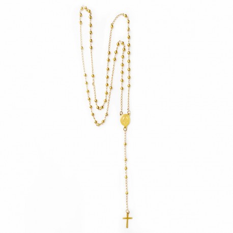 ♥ Chapelet en acier inoxydable doré avec cœur Vierge Miraculeuse - Chapelet et dizainiers objets religieux God save the king