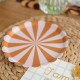 ♥ Assiettes à rayons brun et rose - 21 cm - Décoration de Communion Godsavetheking