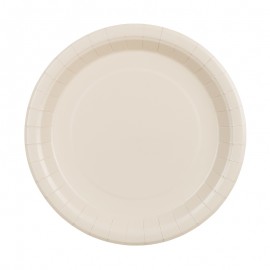 ♥ 6 Assiettes en carton beige - 23 cm - Décoration de Communion Godsavetheking