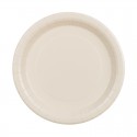 ♥ 6 Assiettes en carton beige - 23 cm
