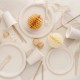 ♥ 6 Assiettes en carton beige - 23 cm - Décoration de Communion Godsavetheking