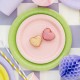 ♥ 6 Assiettes en carton rose clair - 18 cm - Décoration de Communion Godsavetheking