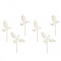 ♥ Cake toppers colombe - Lot de 6